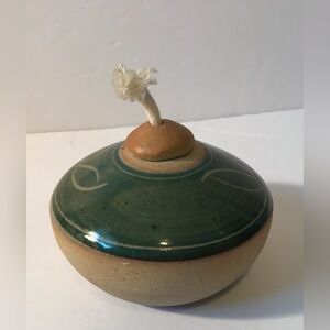Artisan Pottery Signed oil burner Never Used